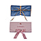 La Marey Foldable Velvet Jewellery Roll Organiser with a Gift Box  - Velvet & Blue