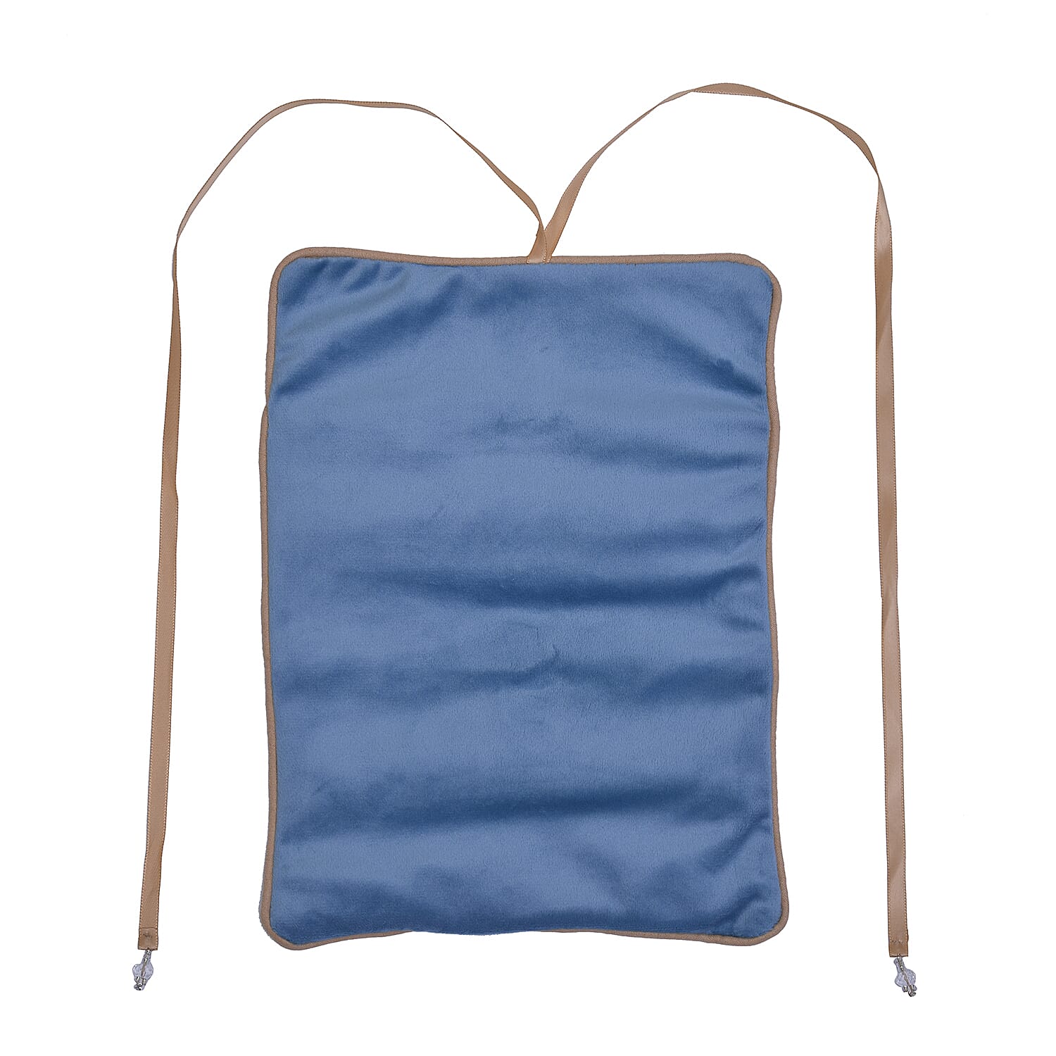 La Marey Foldable Velvet Jewellery Roll Organiser with a Gift Box  - Velvet & Blue