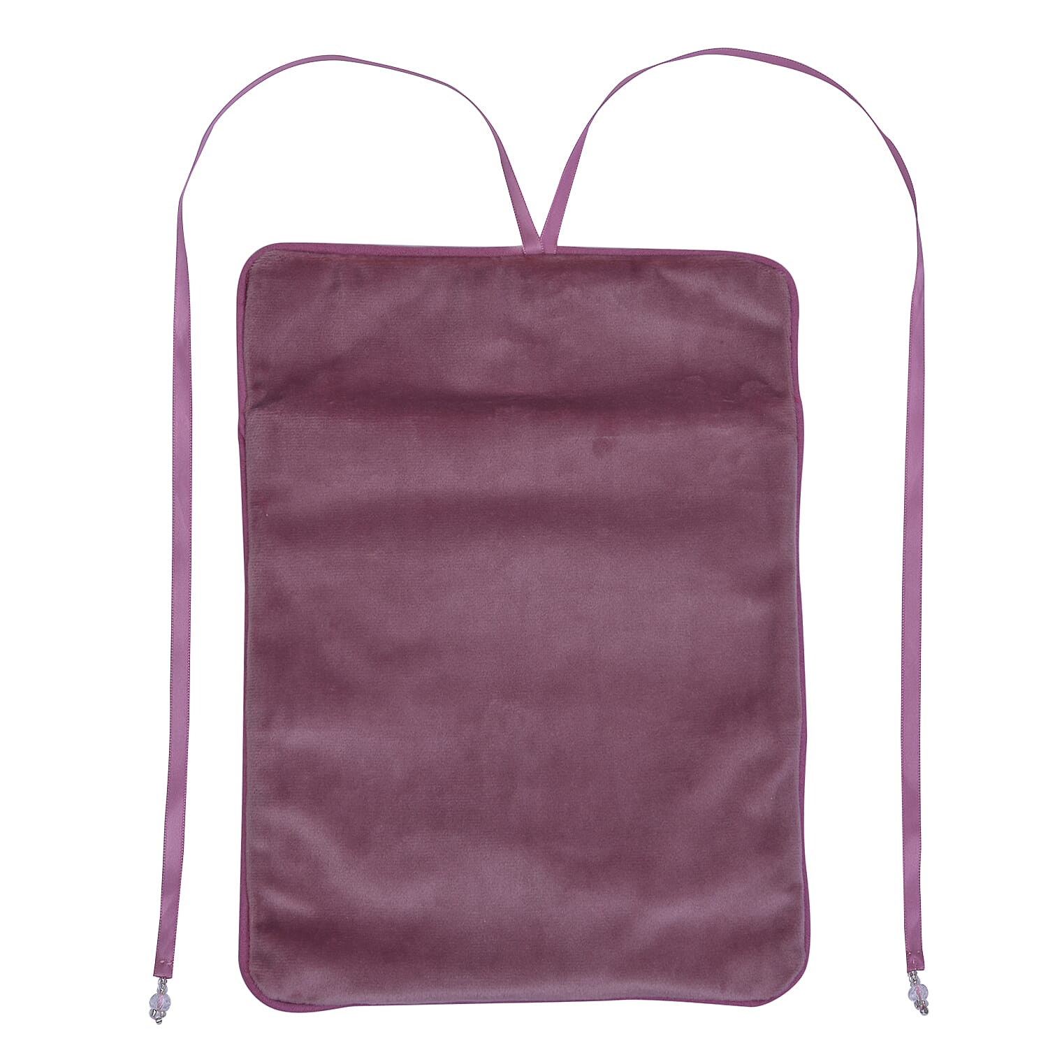 LA MAREY Foldable Velvet Jewellery Roll Organiser with a Gift Box  (Unfolded Size 27x20x1 Cm) and (Folded Size 20x10x2 Cm) - Purple