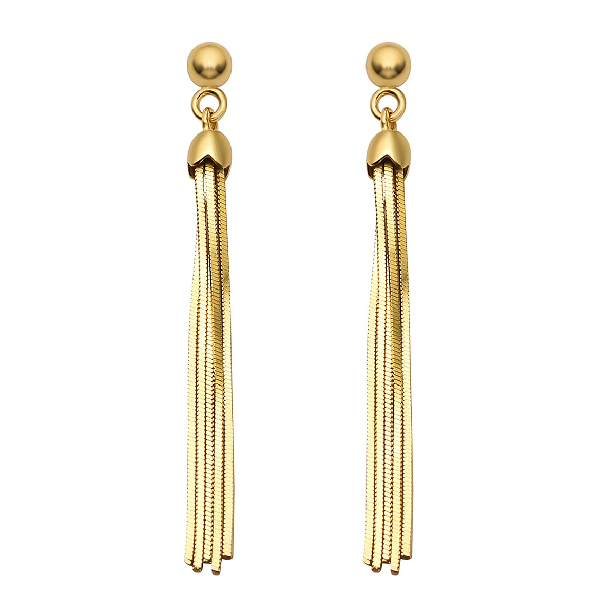 New York Close Out Deal - Yellow Gold Overlay Sterling Silver Earrings With Push Back