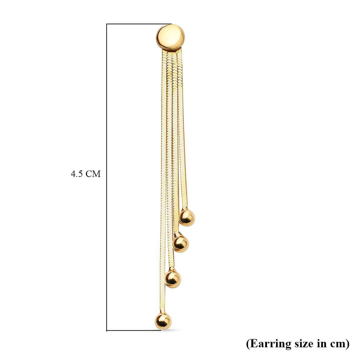 NY Close Out Deal - Yellow Gold Overlay Sterling Silver Dangle Earrings