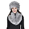 2 Piece Set  Faux Fur Hat and Scarf  Light Gray