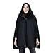 TAMSY Faux Fur Collar Cape - Black