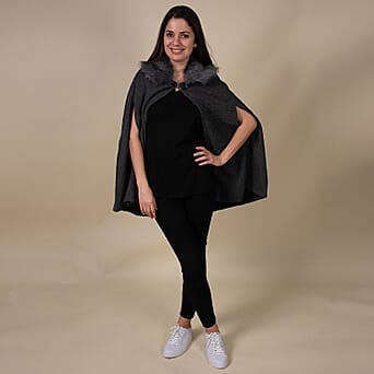 https://tjcuk.sirv.com/Products/76/0/7603508/TAMSY-Faux-Fur-Collar-Womens-Cape-Dark-Grey_7603508_3.jpg?w=342&h=342