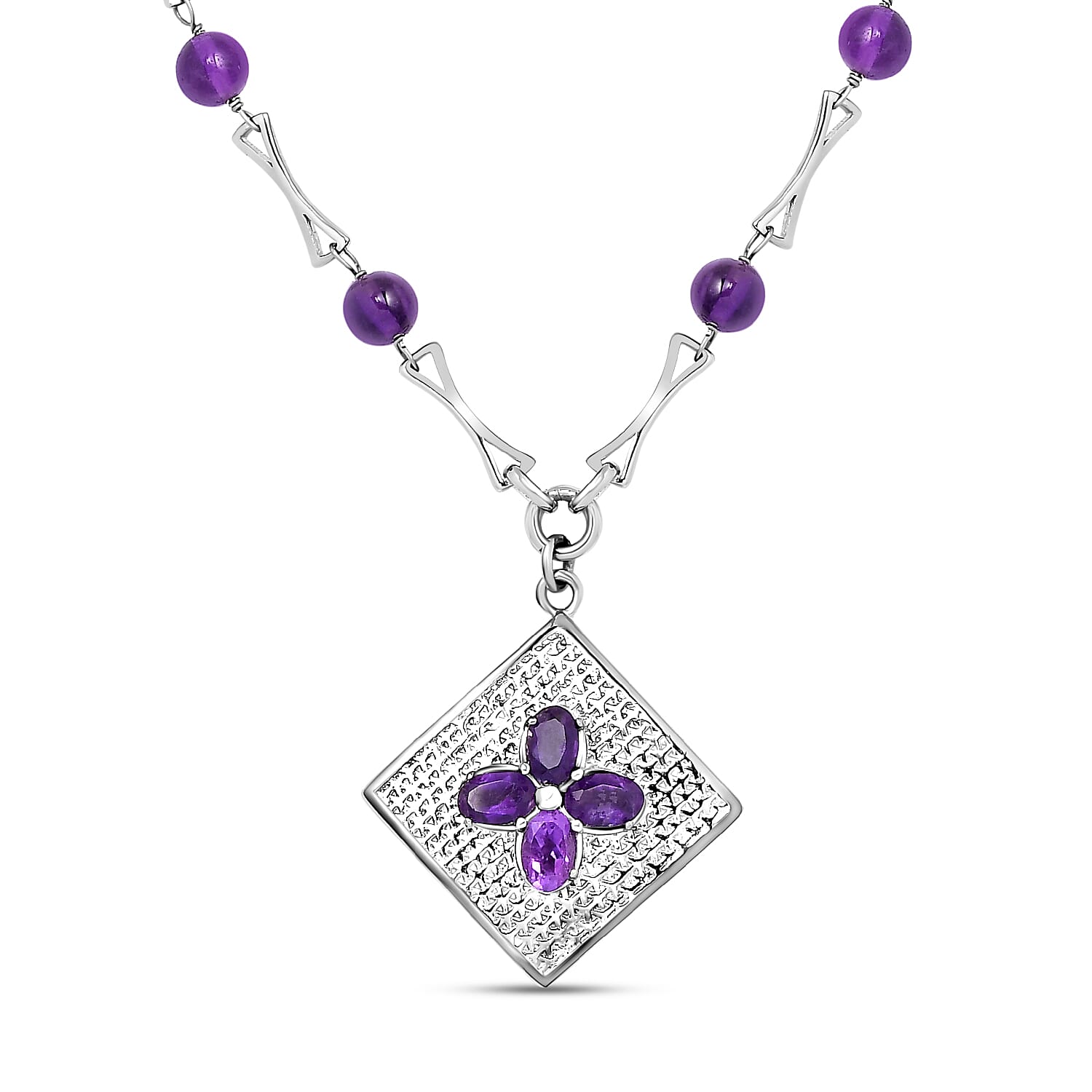Designer Amethyst Necklace (Size - 18)  23.82 Ct.