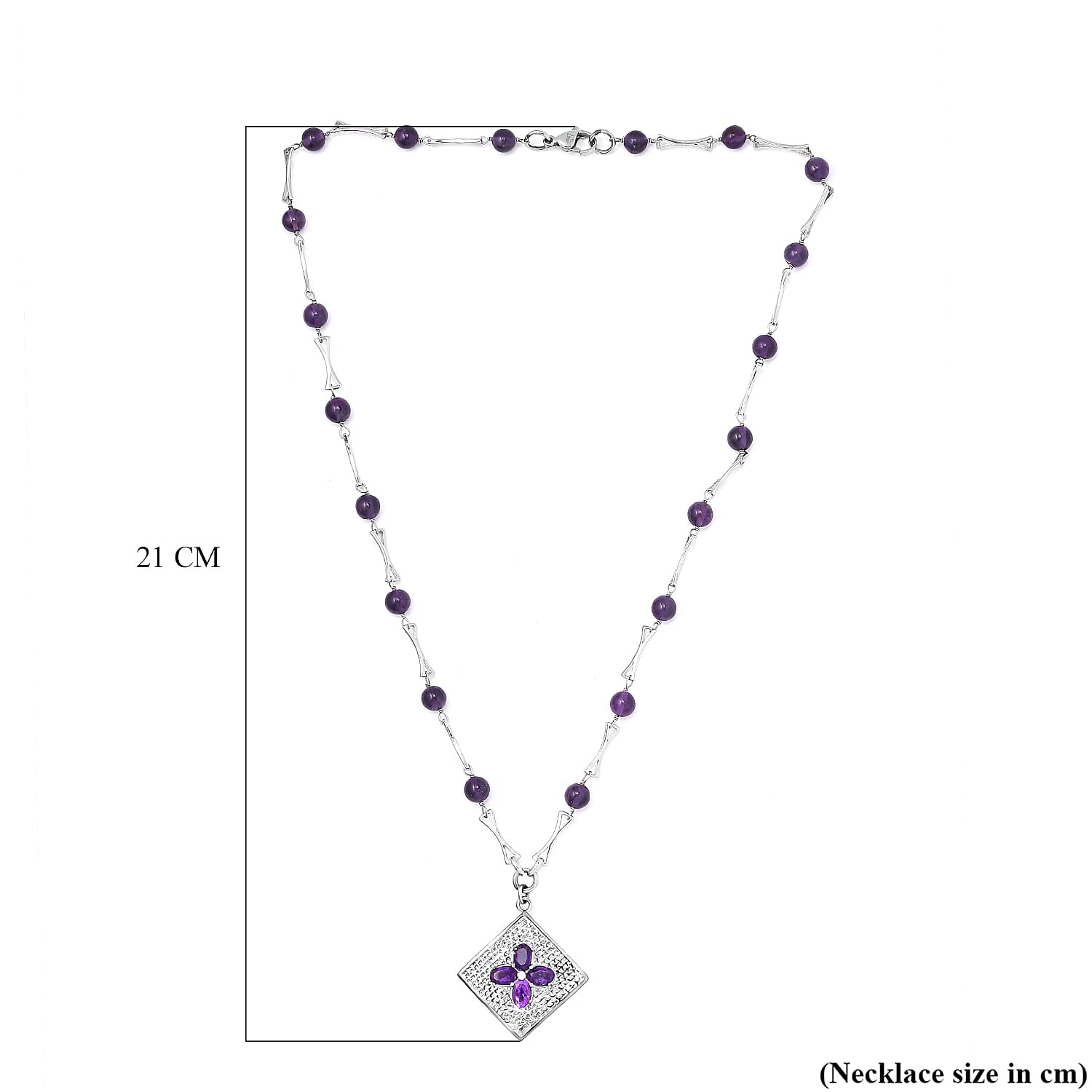 Designer Amethyst Necklace (Size - 18)  23.82 Ct.