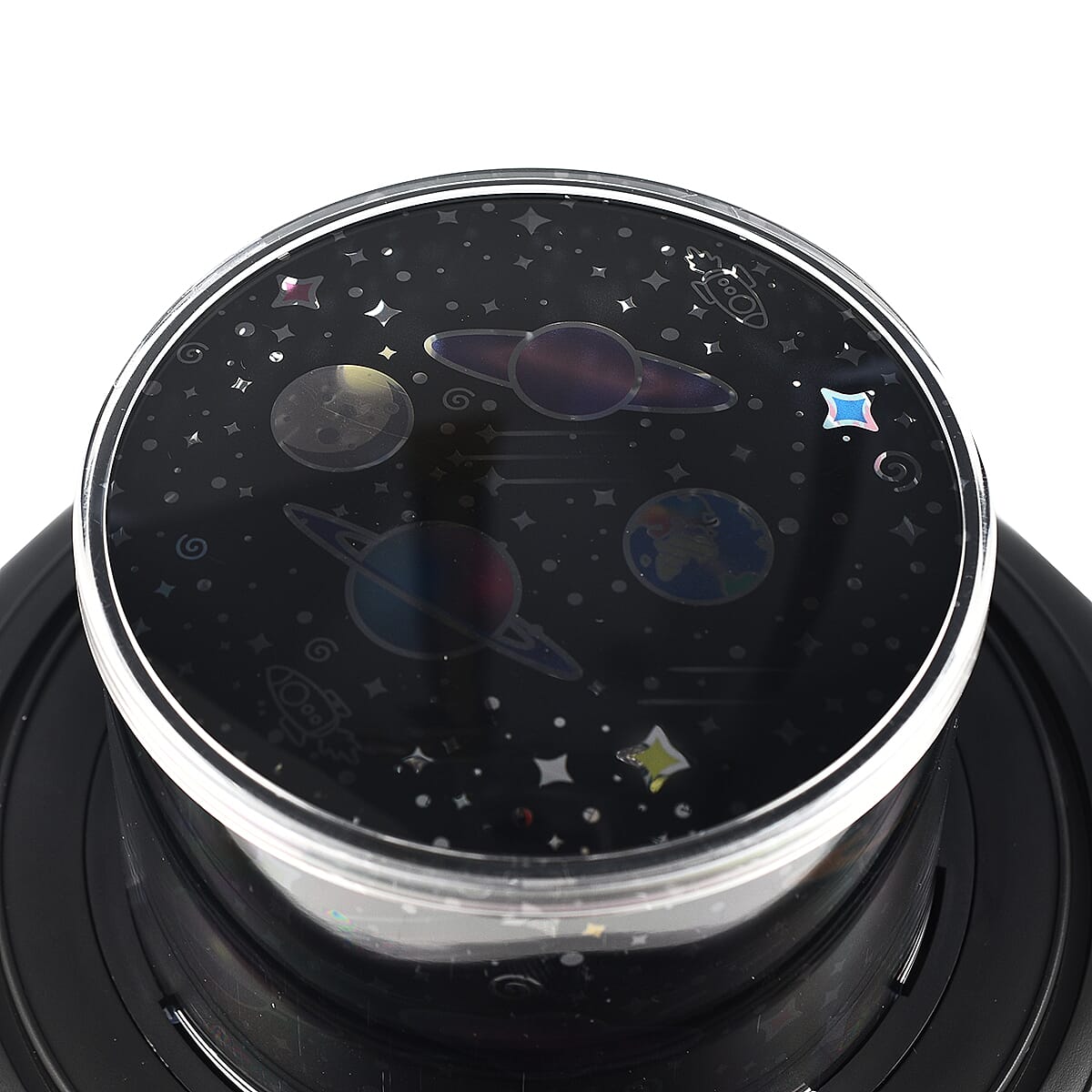 Rechargeable Magic Rabbit Projector Night Light with Rotating Projection Lamp Music with Remote Control - Timer Function (Black)