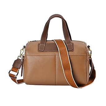 https://tjcuk.sirv.com/Products/76/0/7603769/100-Genuine-Leather-Crossbody-Bag-with-2-Long-Shoulder-Straps-Tan_7603769.jpg?w=342&h=342