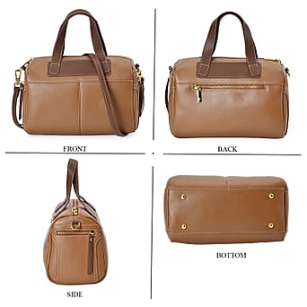 https://tjcuk.sirv.com/Products/76/0/7603769/100-Genuine-Leather-Crossbody-Bag-with-2-Long-Shoulder-Straps-Tan_7603769_3.jpg?w=342&h=342