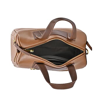https://tjcuk.sirv.com/Products/76/0/7603769/100-Genuine-Leather-Crossbody-Bag-with-2-Long-Shoulder-Straps-Tan_7603769_4.jpg?w=342&h=342