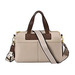 Manhattan CloseOut- 100% Genuine Leather  Bag with Shoulder Straps - Tan