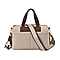 CLOSE OUT DEAL - 100% Genuine Leather Crossbody Bag with 2 Long Shoulder Straps - Off White