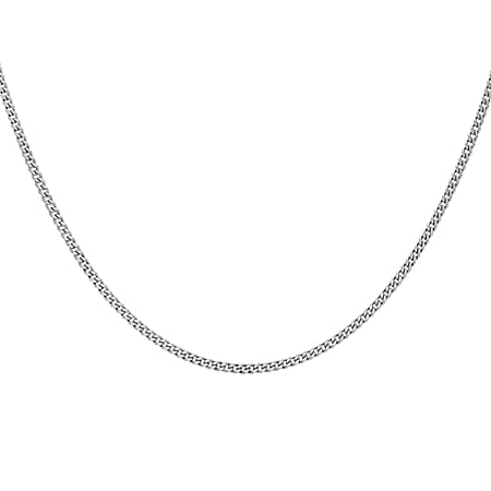 Sterling Silver Adjustable Panza Curb Chain 16 Inch - 18 Inch