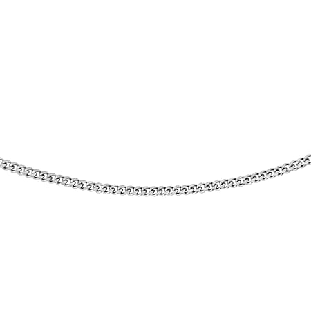 Sterling Silver Adjustable Panza Curb Chain 18 Inch - 20 Inch