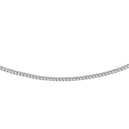 Sterling Silver Panza Curb Chain 16 Inch
