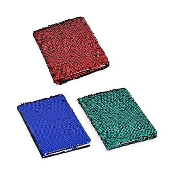 https://tjcuk.sirv.com/Products/76/0/7603837/Set-of-3-Exerz-Reversible-Sequin-Notebook-Size-A5-80-Pages-Per-Peice-R_7603837_3.jpg?w=342&h=342
