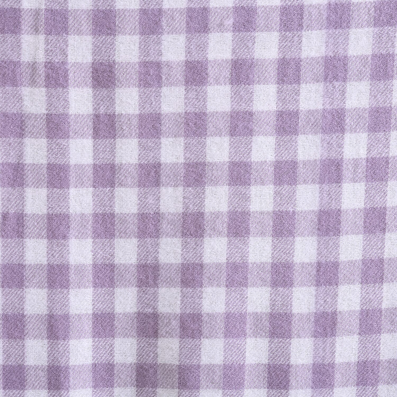 Checkered Pattern Knitted Scarf with Tassels (Size- 175x68 Cm) - Purple