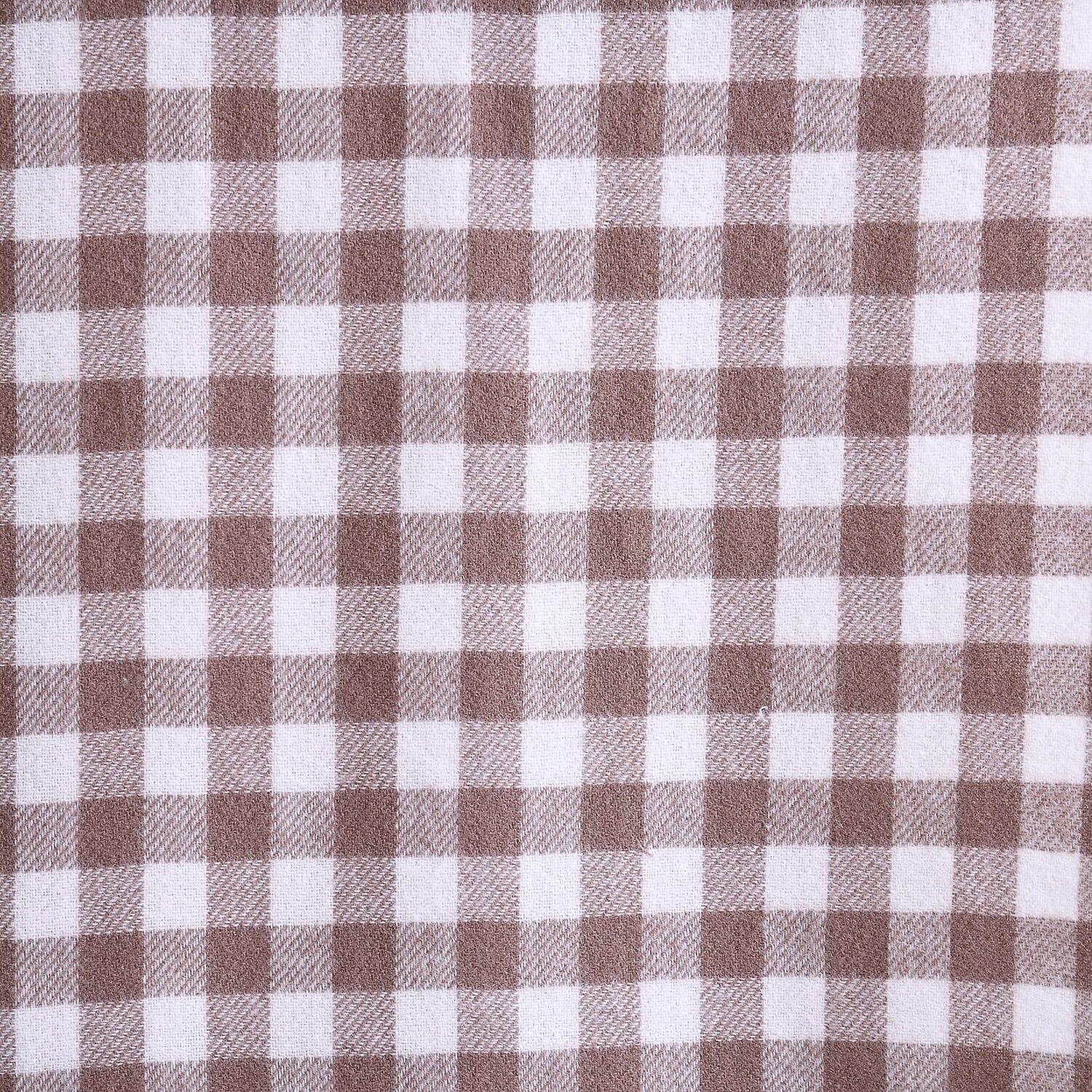 Winter New Arrival Checkered Pattern Knitted Scarf with Tassels (Size - 175x68 Cm) - Camel