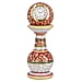 Handcrafted Ethnic Design Marble Table Clock (Size 15x5 Cm) - Blue