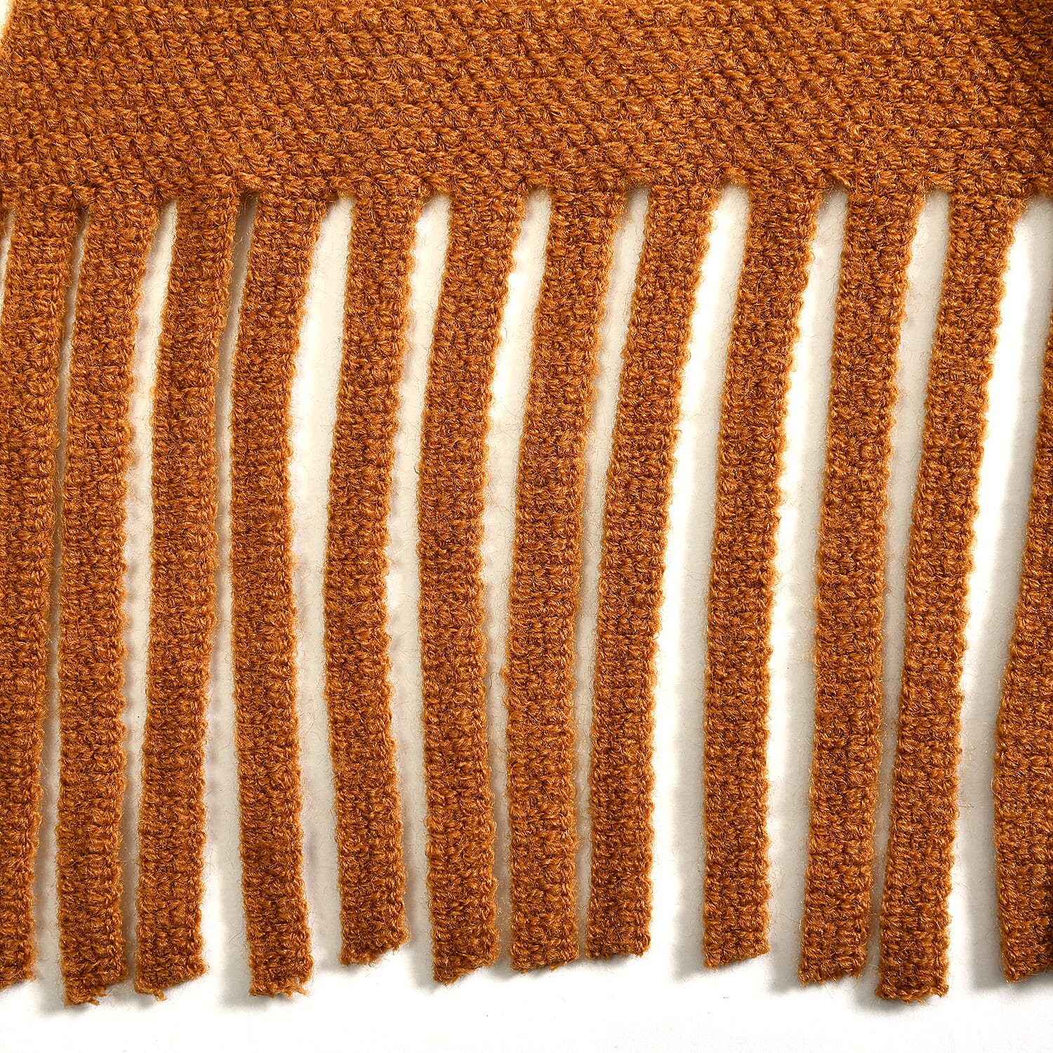 Knit Scarf100% Acrylic color - Brown