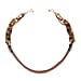 2 in 1 Genuine Leather Mask Strap with Leopard Print Glasses Chain - Black