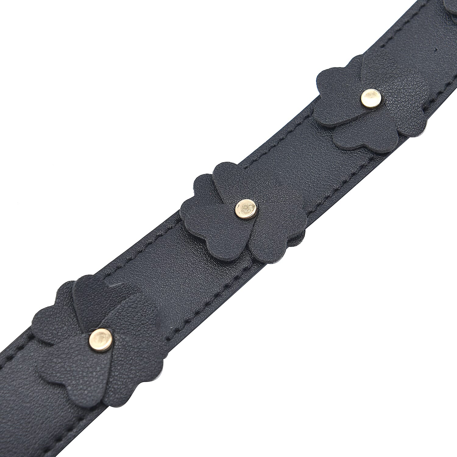 Stylish 3D Floral Pattern Hanbag Strap (Size 100x 3 Cm ) - Black