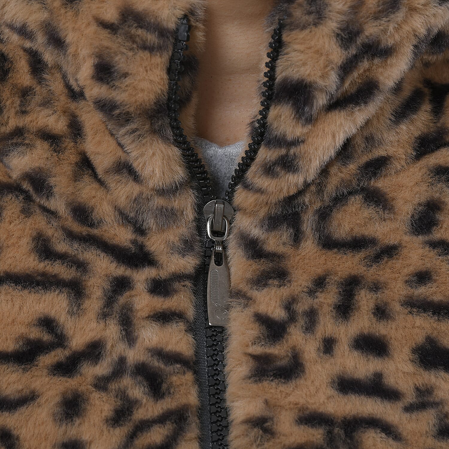 TAMSY Leopard Pattern Faux Fur Coat - Brown TAMSY Leopard Pattern Faux Fur Coat - Brown