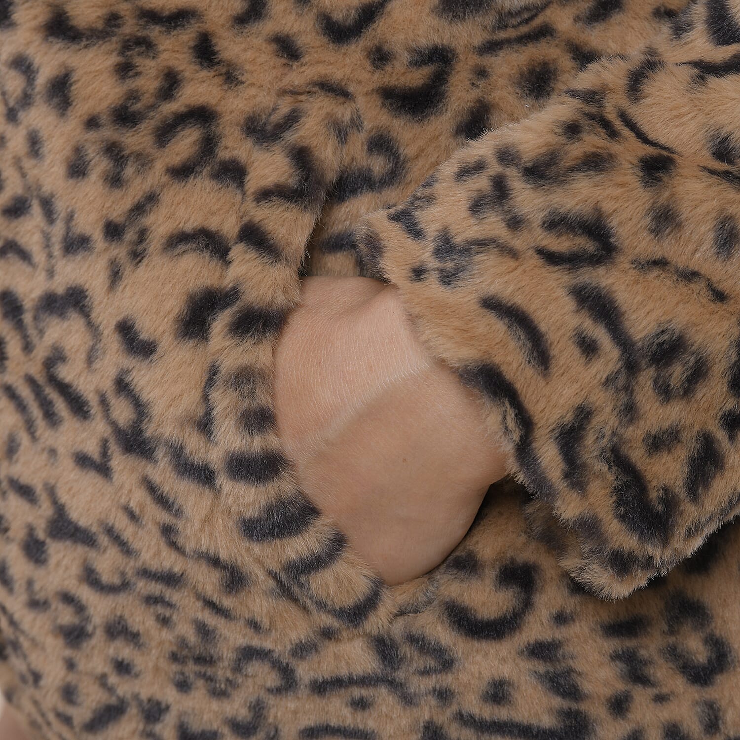 TAMSY Leopard Pattern Faux Fur Coat - Brown TAMSY Leopard Pattern Faux Fur Coat - Brown