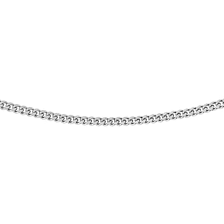 Sterling Silver Panza Curb Chain 18 Inch