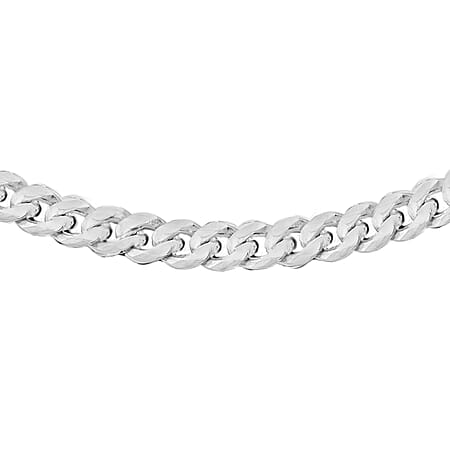 Sterling Silver Panza Curb Chain 28 Inch