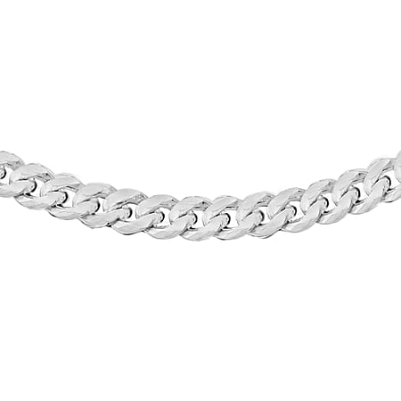Sterling Silver Panza Curb Chain 18 Inch