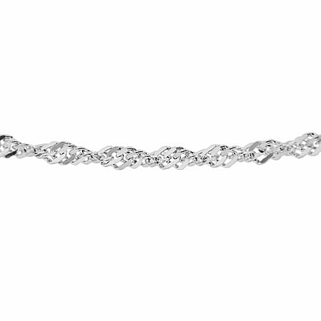 Sterling Silver Diamond Cut Twist Curb Chain 16 Inch