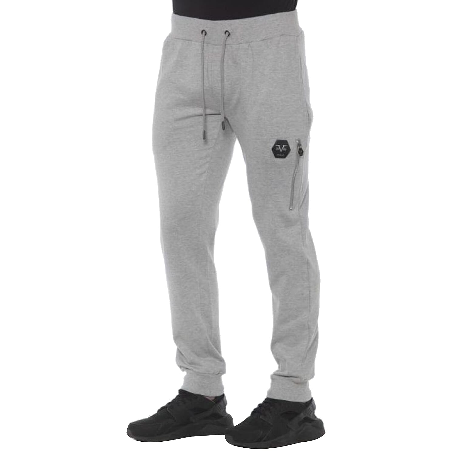 19V69 ITALIA by Alessandro Versace Zip Trim Jogger (Size XL) - Grey