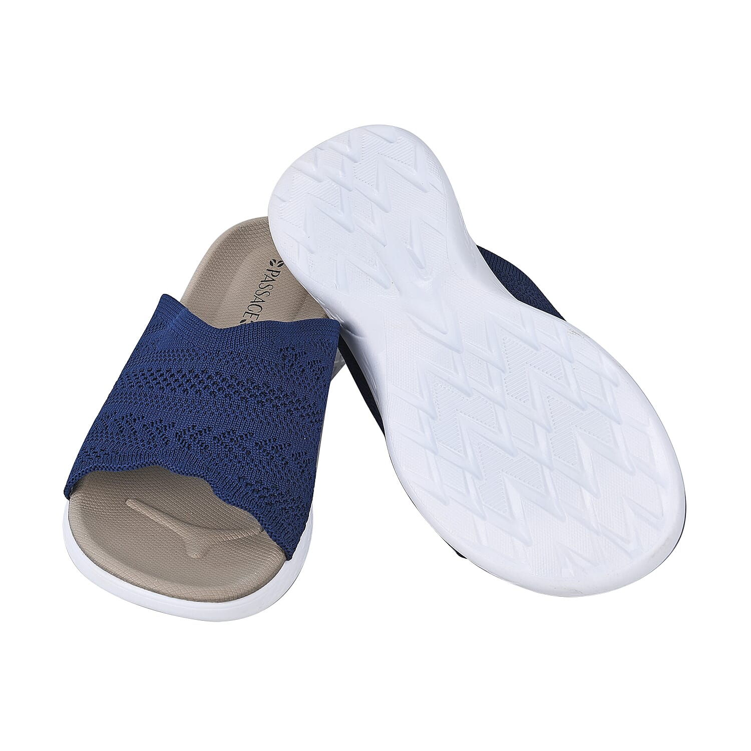 PASSAGE Ladies Flyknit Slippers - Navy