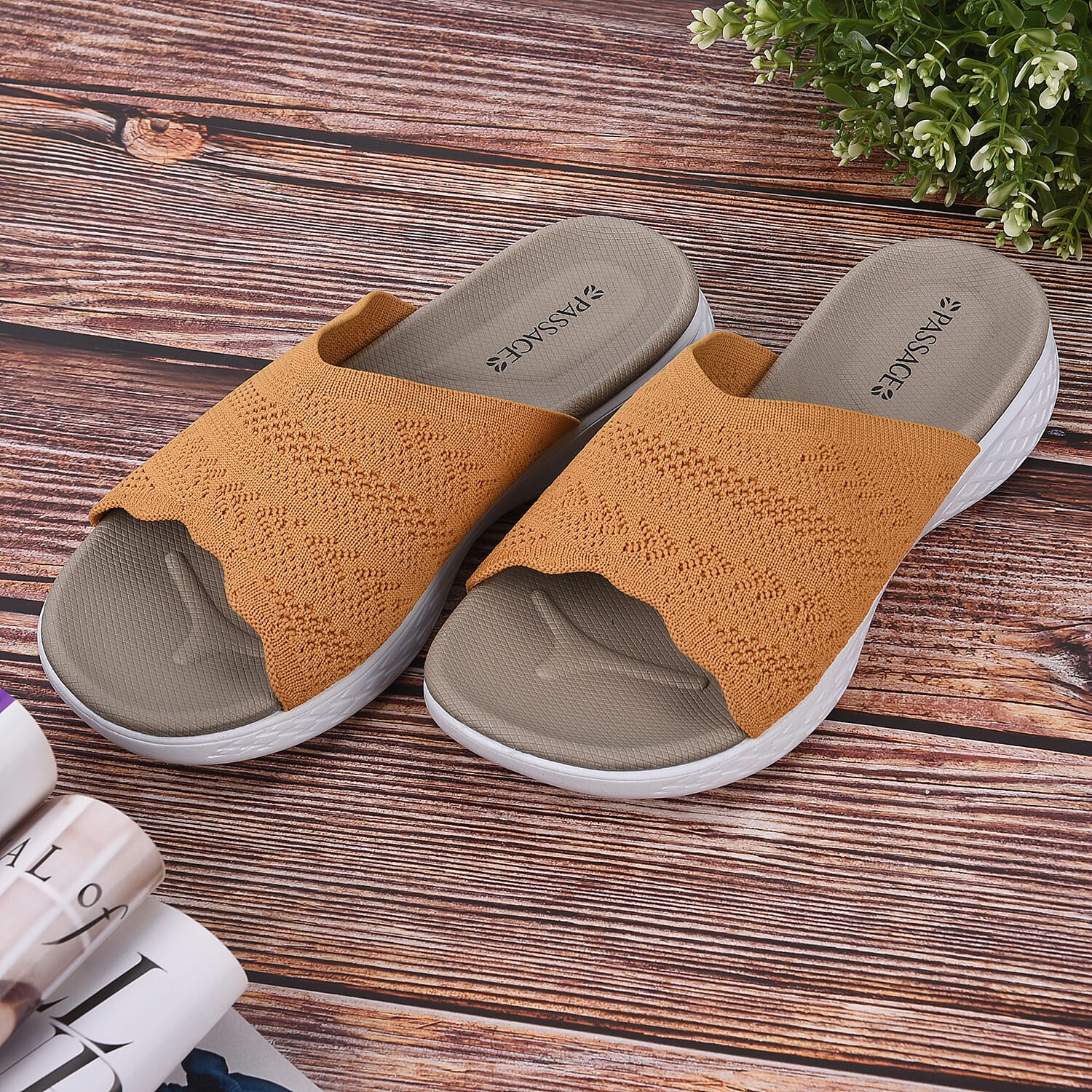 PASSAGE Ladies Flyknit Slippers - Navy