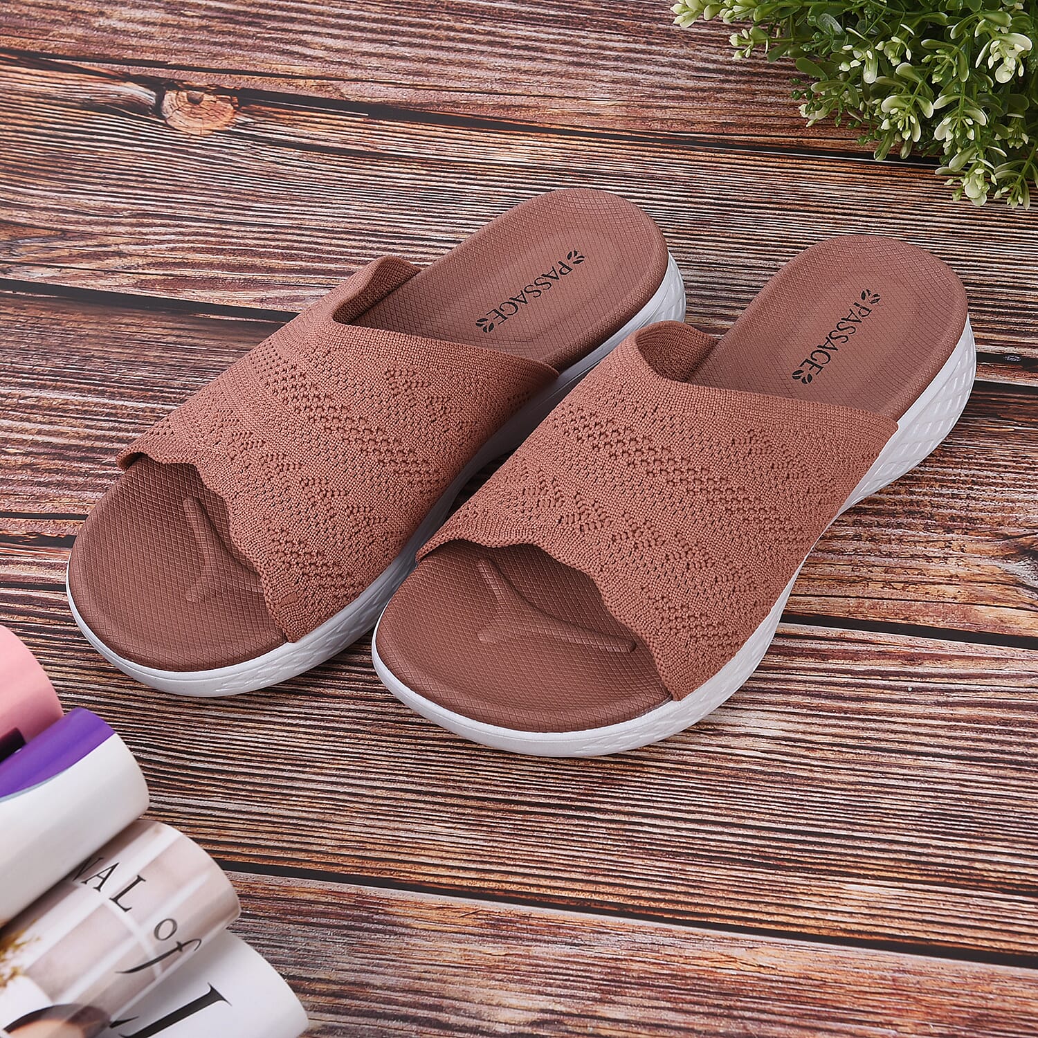 PASSAGE Ladies Flyknit Slippers - Navy