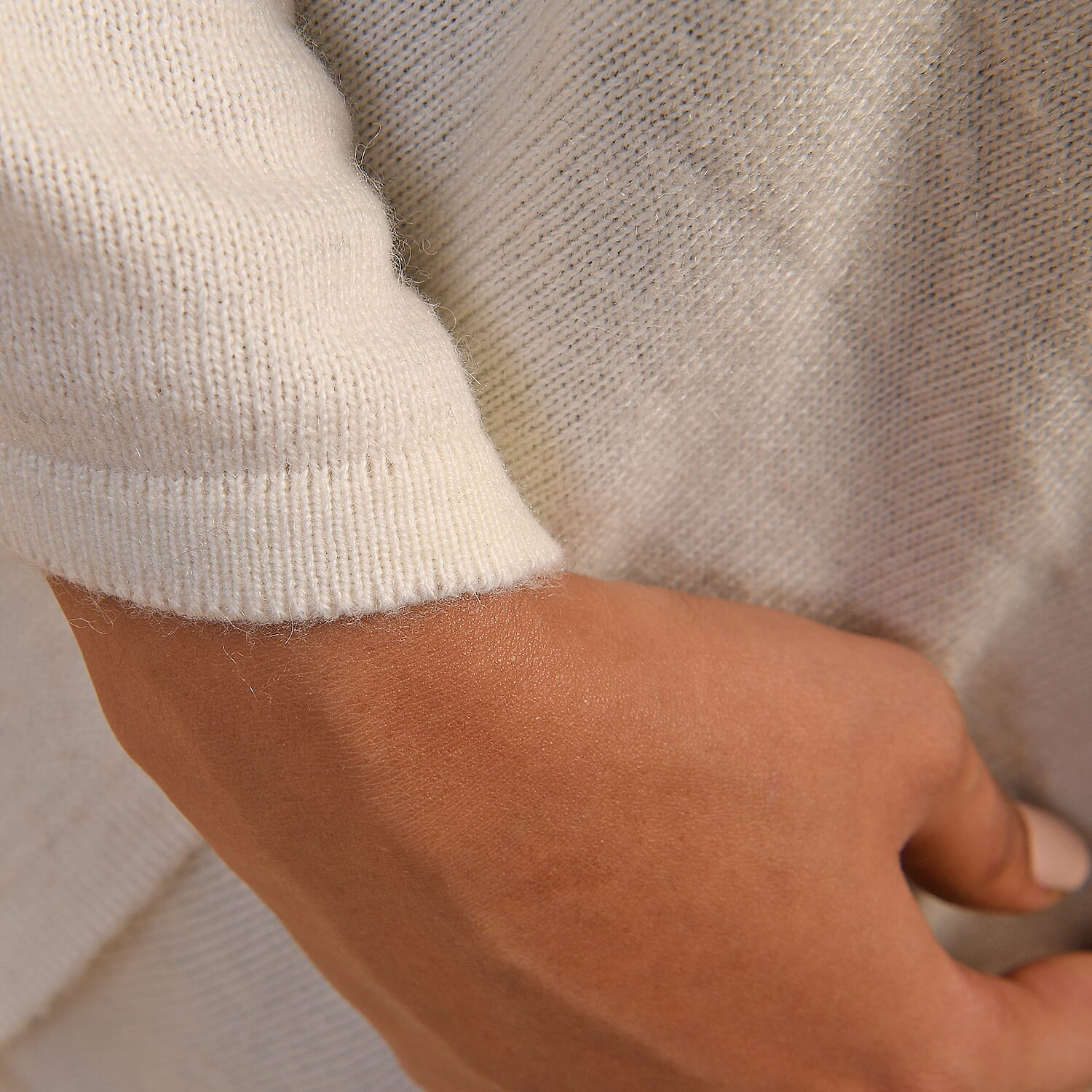 LA MAREY 100% Cashmere Woollen Poncho (Size- 70 Cm) - Khaki