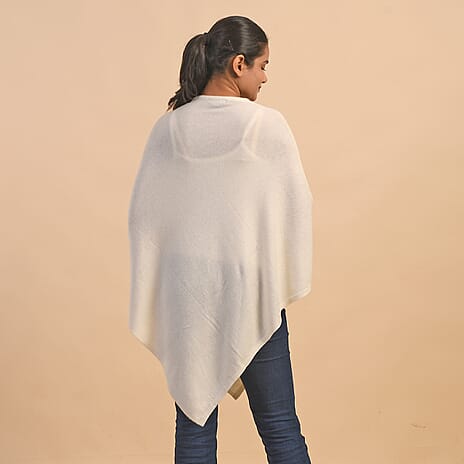 LA MAREY 100% Cashmere Woollen Poncho (Size- 70 Cm) - Khaki