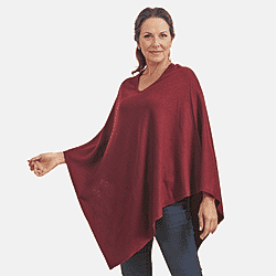La Marey 100%&Acirc;&nbsp;Pashmina Wool Poncho - Black 