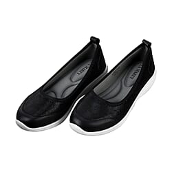 PASSAGE Snake Pattern Ladies Shoes - Black
