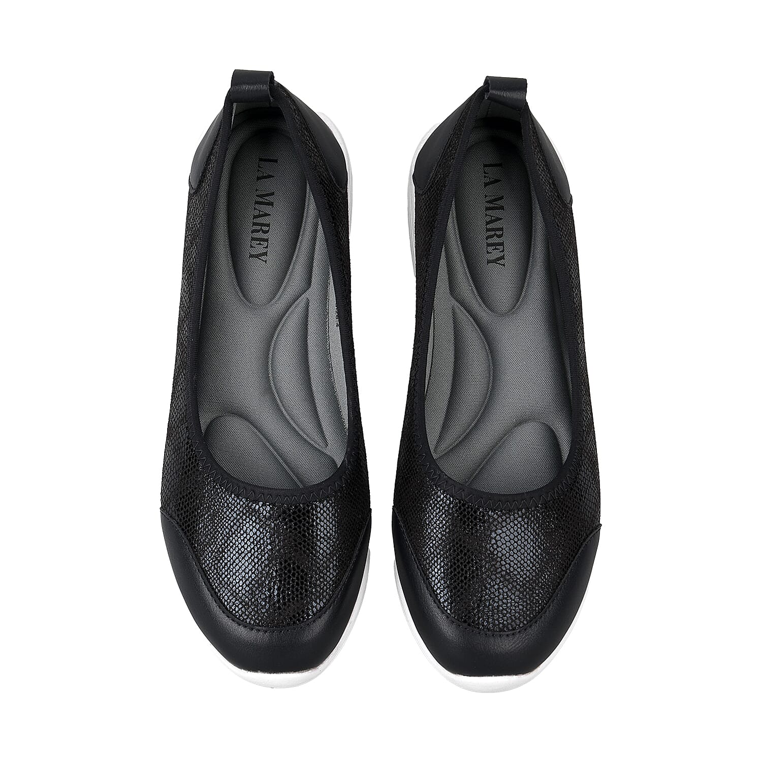 PASSAGE Snake Pattern Ladies Shoes - Black