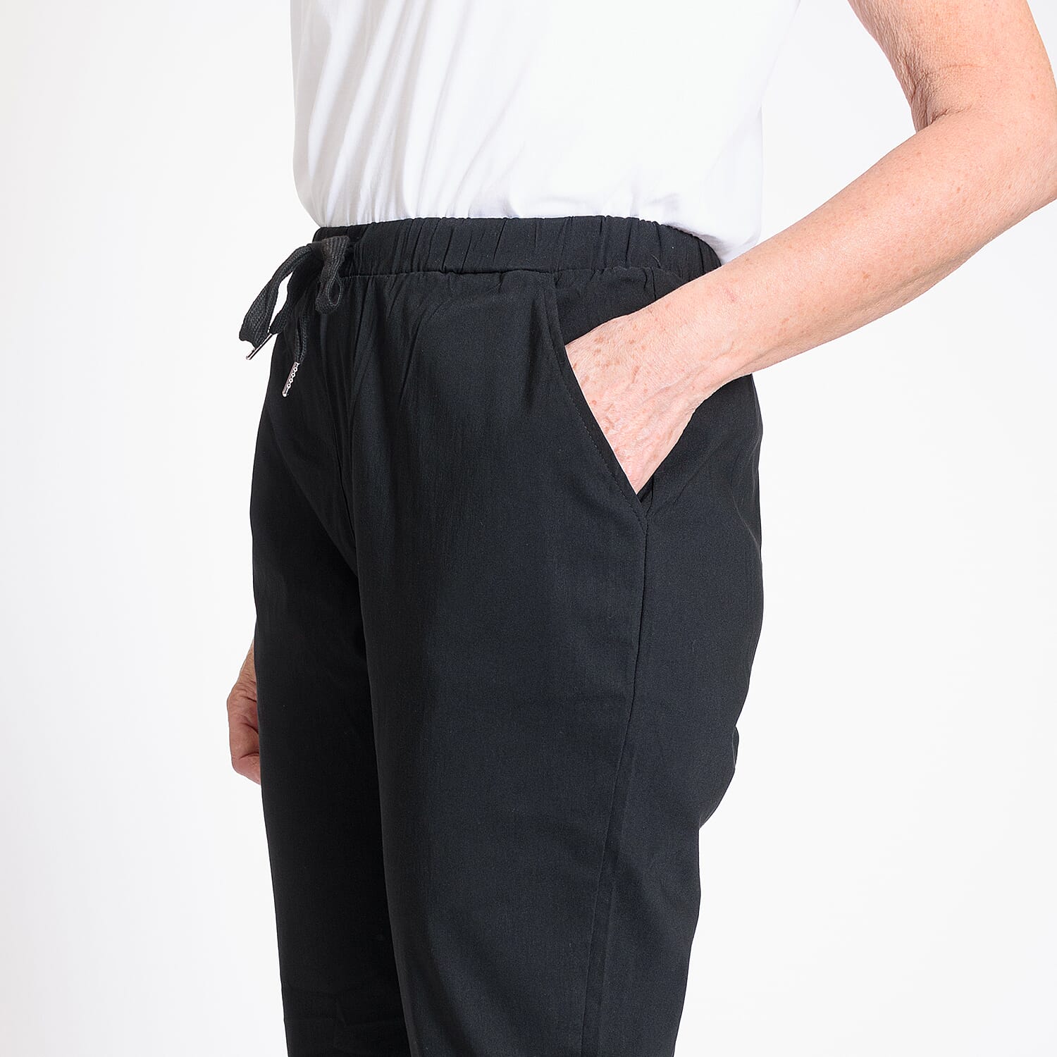 Pure And Natural - Ladies Stretchable Trouser (Size 12) - Light Blue
