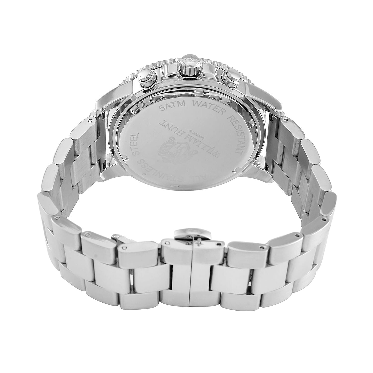 WILLIAM HUNT Designer Multifunction Chronograph Watch - Silver