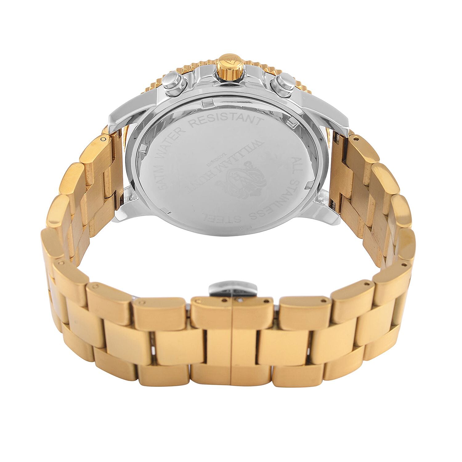 WILLIAM HUNT Designer Multifunction Chronograph Watch - Gold