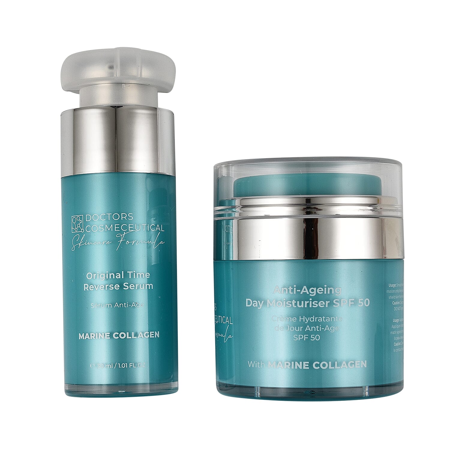 Doctors Formula- Marine Collagen Anti-Ageing Day Moisturiser SPF 50 and Time Reverse Serum