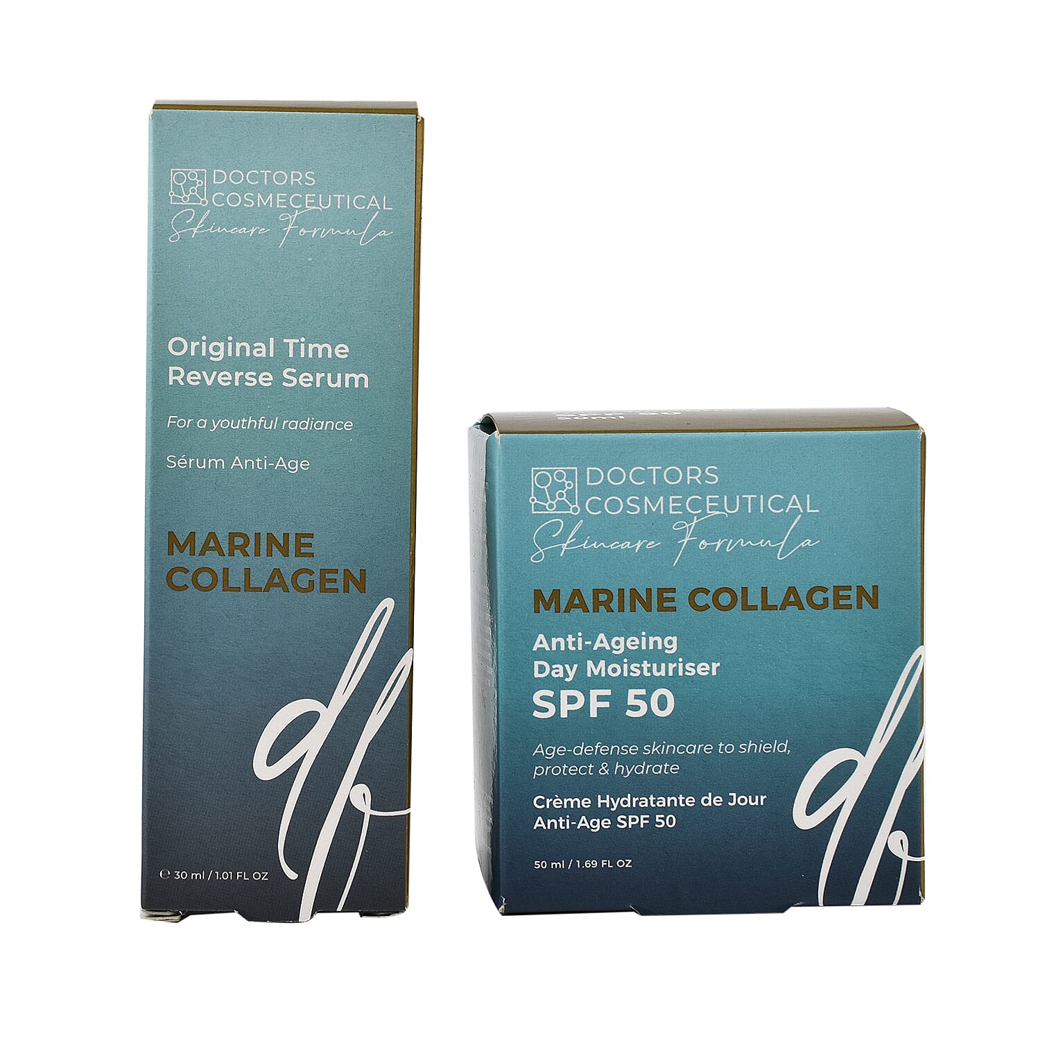 Doctors Formula- Marine Collagen Anti-Ageing Day Moisturiser SPF 50 and Time Reverse Serum