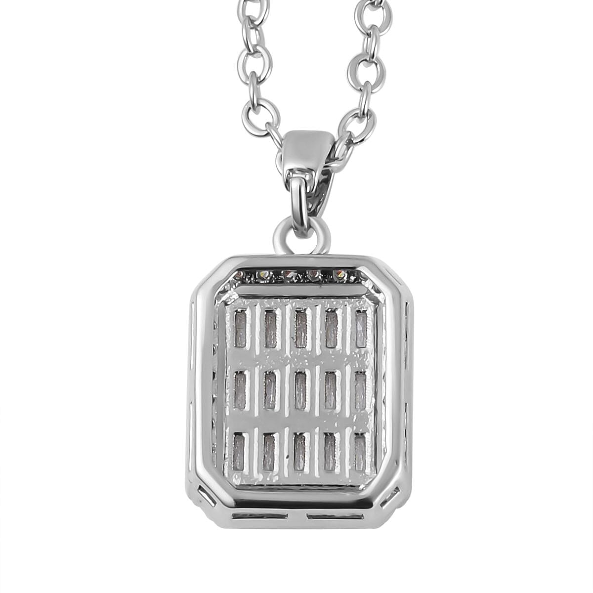 Cubic Zirconia Pendant with Chain (Size - 20-2 inch Ext.)