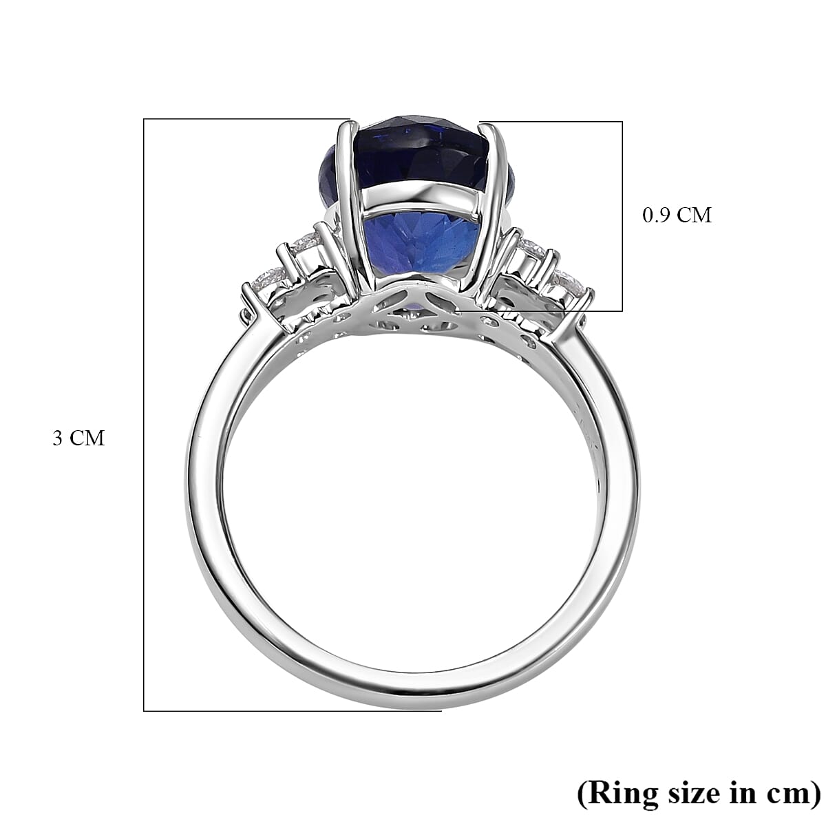 RHAPSODY 950 Platinum AAAA Tanzanite and Diamond (VS- E-F) Ring 5.60 Ct, Platinum Wt. 7.31 GM