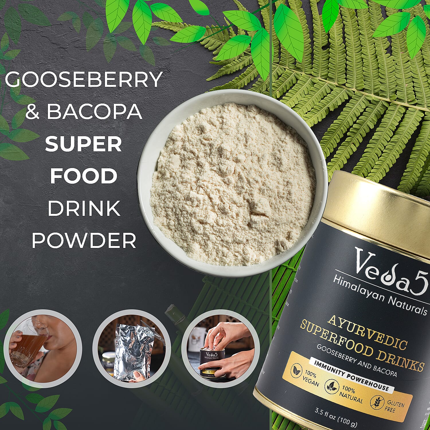 Veda 5 Amla - Brahmi Supplements - 100 Gms