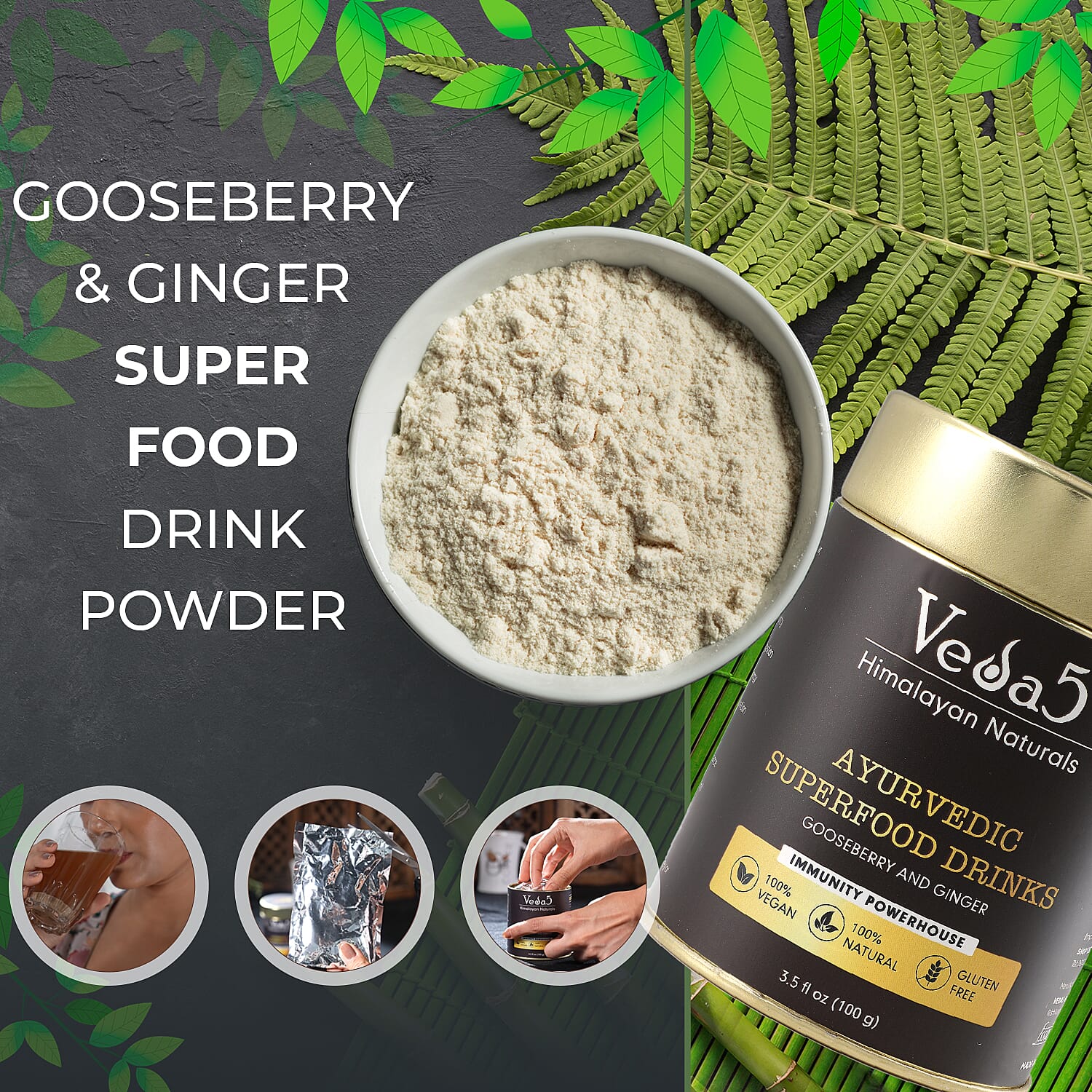 Veda 5 Amla - Ginger Supplements - 100 Gms